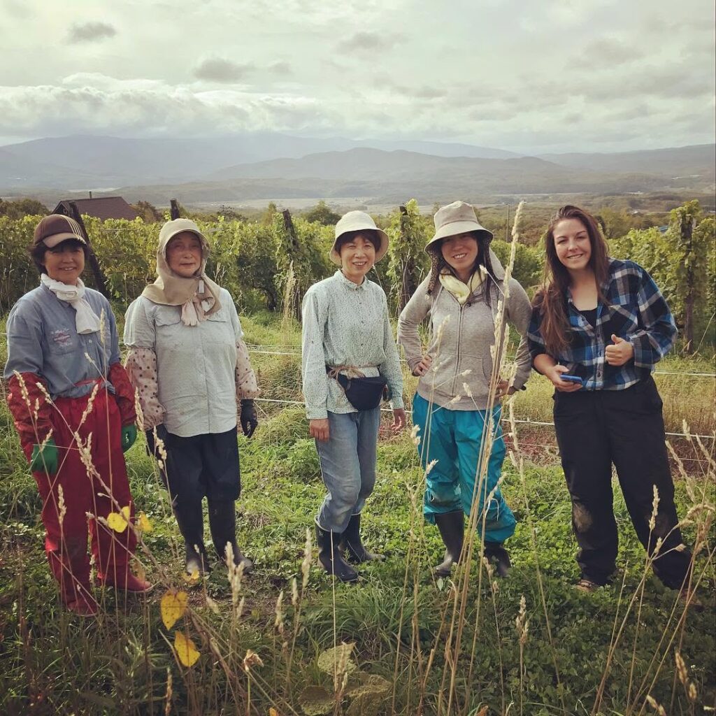 Tanya Hart visiting Shizuka's farm in Niseko, Hokkaido, Japan